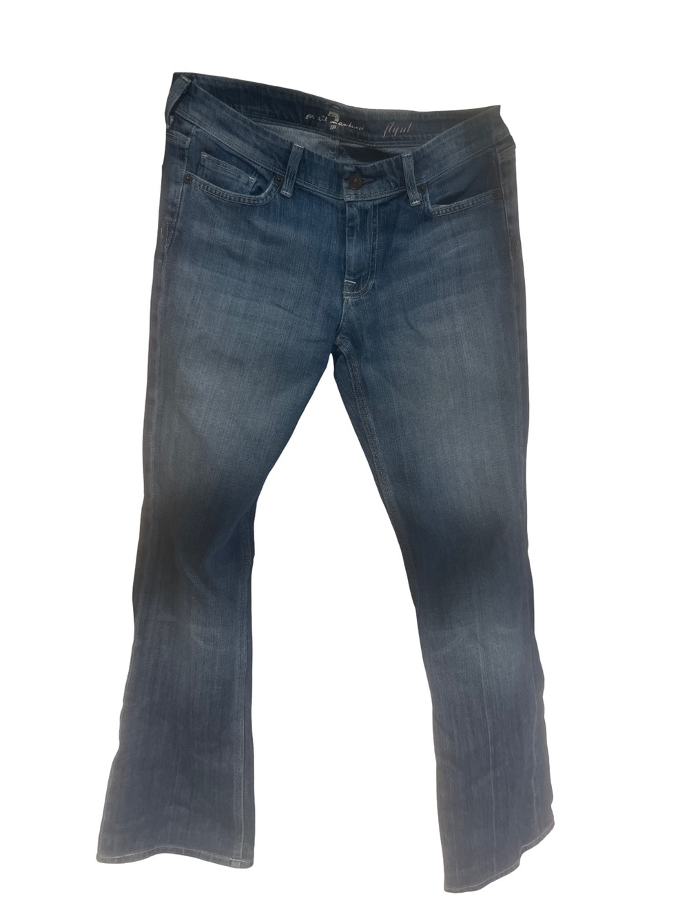 7 For All Mankind Women Blue Straight-Leg Jeans 30/30 (BIN 1-07)